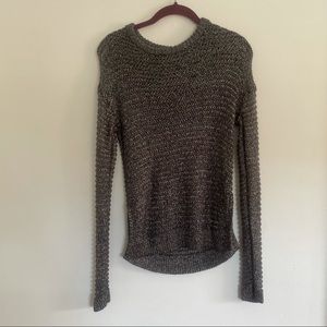 Brave Soul Metallic Loose Knit Sweater
